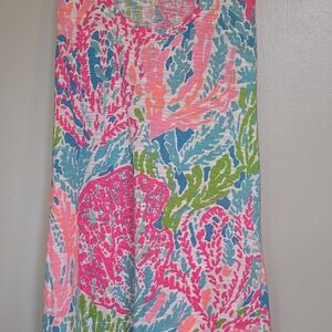 Lilly Pulitzer Pink and Blue Midi Dress